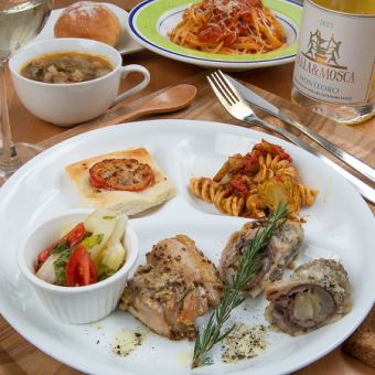 [From 17:00] Enjoy Italian side dishes and pasta! Dinner set of 6 dishes