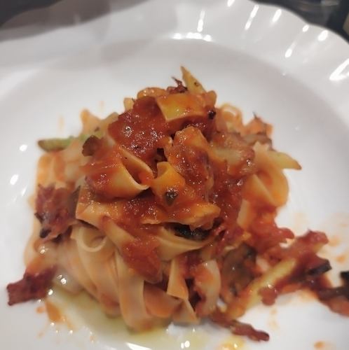 Boscaiola - Handmade pasta with mushrooms and homemade salsiccia