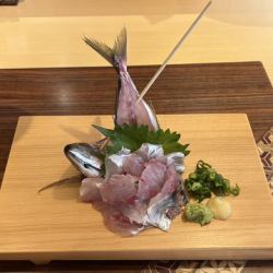 真鯵の刺身(姿造り)