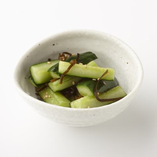 Salted kelp pickled cucumber
