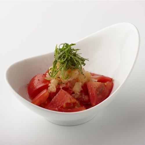 Chilled pickled tomatoes