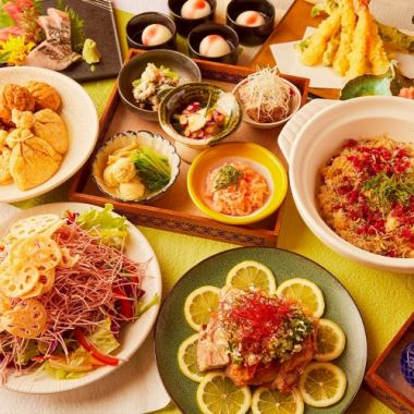 《10月～のご予約》生付き2時間飲み放題「出雲コース」5000円〈全13品〉