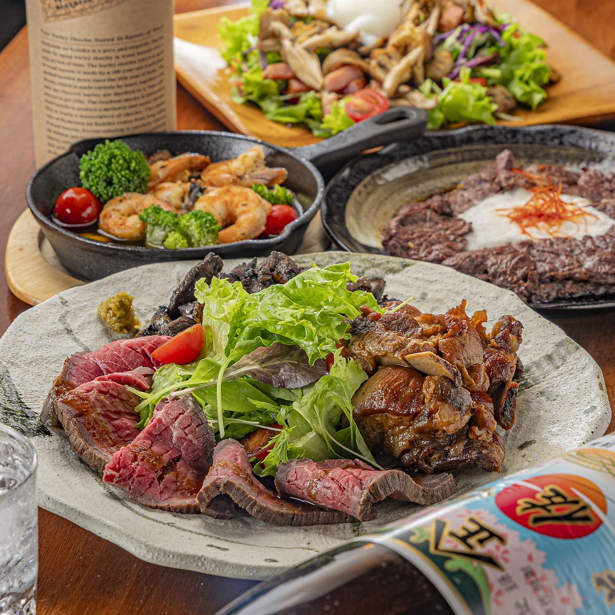 会話も弾む美味しいお料理と豊富なお酒で、愉しいひと時を☆
