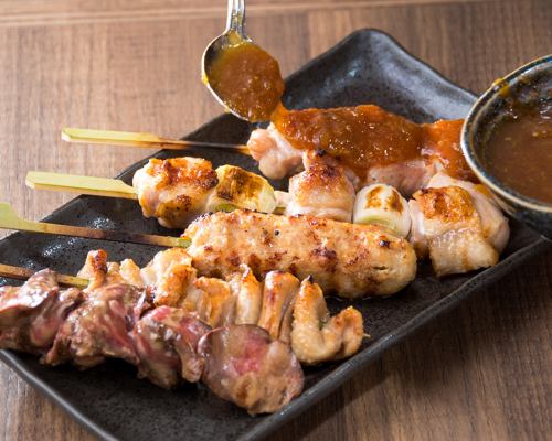 [Recommended] 5-piece yakitori skewers with sauce