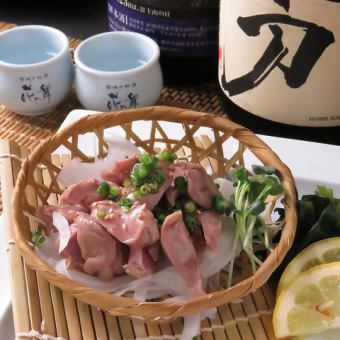 Chicken gizzard sashimi