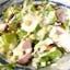 Caesar salad with smoked duck and soft-boiled egg