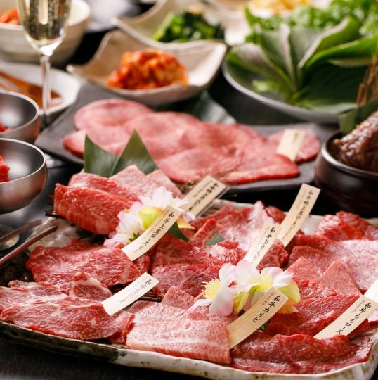 【極上焼肉食べ放題】特上部位・サーロイン・和牛ユッケなど約70種食べ放題!120分(LO.90分)
