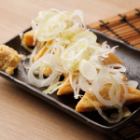 Fried tofu with lots of green onions