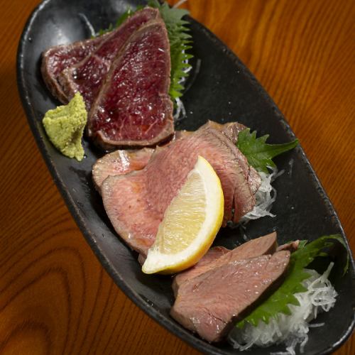 Assortment of three kinds of sashimi meat