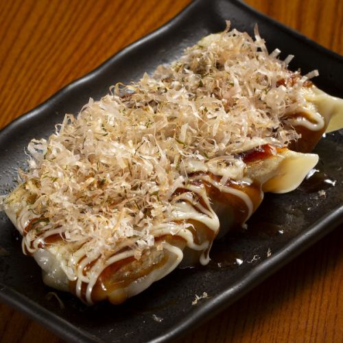 Okonomiyaki-style dumplings