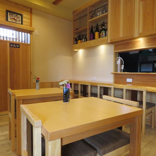 [Easy for females ◎] 5 counter seats and 2 table seats.There are many female customers alone! You can relax and enjoy seasonal dishes alone at the counter, relax with a drink and a conversation on a date, or eat out with your children! It's a store.