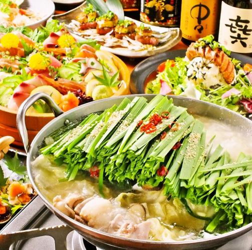 【8000円】『3時間飲み放題』【極みコース】選べるお鍋3種・刺身5点・馬刺し3種等10品