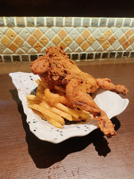 フロッグ&チップス(蛙の丸揚げ)