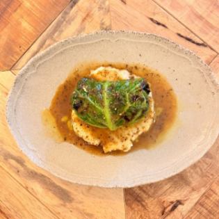 鴨の焼きロールキャベツ