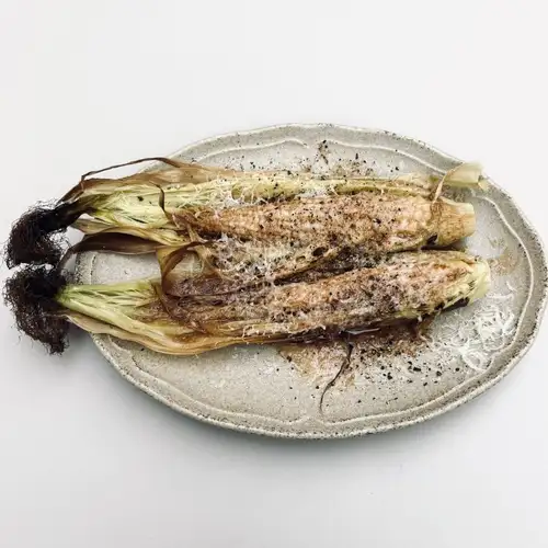 皮付きヤングコーンのオーブン焼き