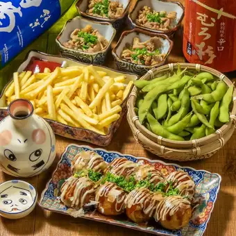 [Limited to after 9 PM ◆ Fujiko's After-Party Course] 90-minute all-you-can-drink including draft beer & 4 recommended dishes → 2,500 yen