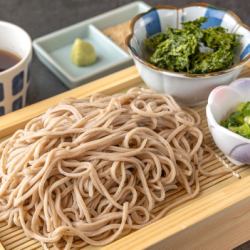 【冷蕎麦と温つゆ】　磯海苔