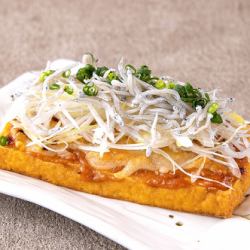 厚揚げしらすの葱焼き