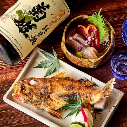 ■9月【2時間飲み放題付】ご接待にも◎名物のどぐろ塩焼き含む《花菱コース》10品10000円