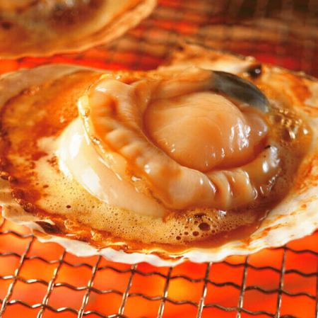 Grilled scallops with butter