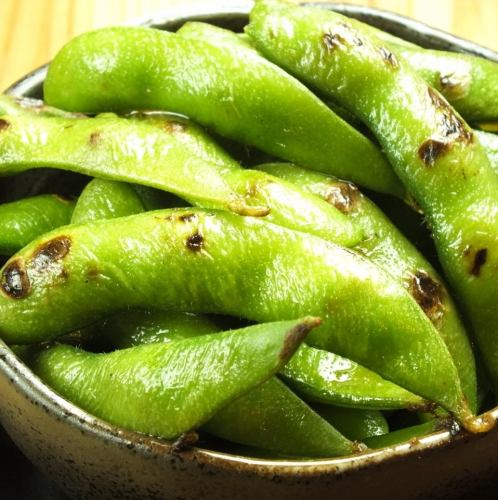 Grilled edamame