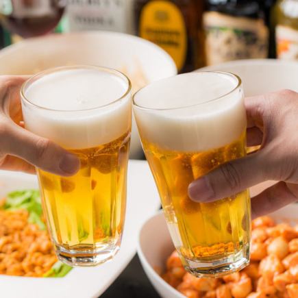 【2時間飲み放題付】2次会コース☆種類豊富なドリンクにお食事4品含め　5000円