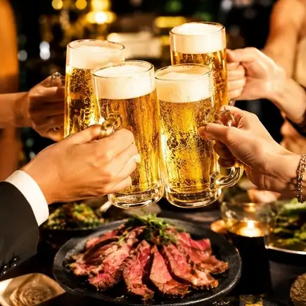 【2時間飲み放題※生ビール付き】シンプルパーティーコース◆全6品のお食事で気軽に宴会を!