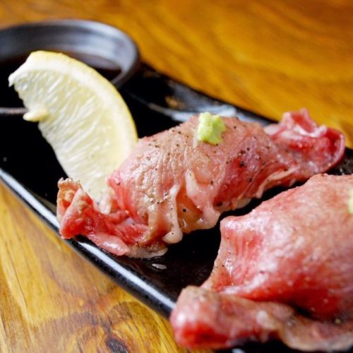 1 piece of Japanese black beef meat sushi