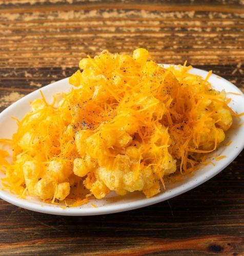 Corn frites with mimolette cheese