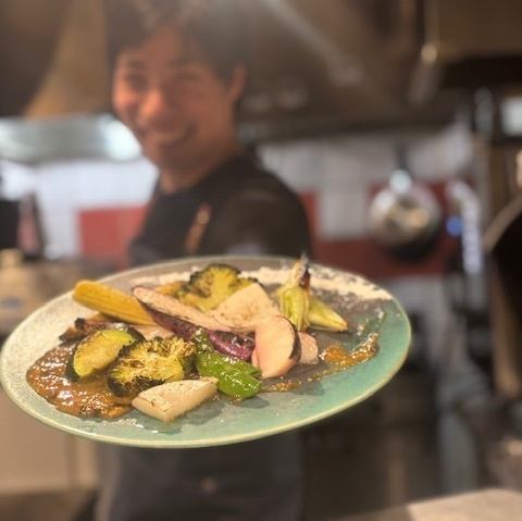 カウンター予約焼野菜1円