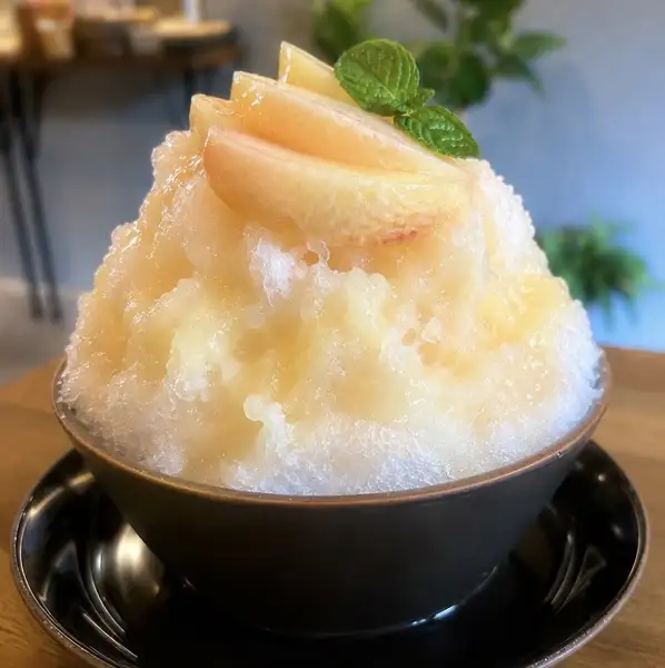 桃のかき氷