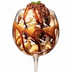 本日の夜甘バナナチョコパフェ