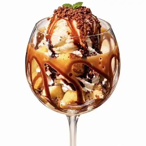Sweet banana chocolate parfait for tonight