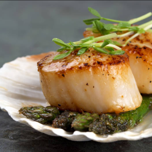 Very popular! Scallops and asparagus ◎
