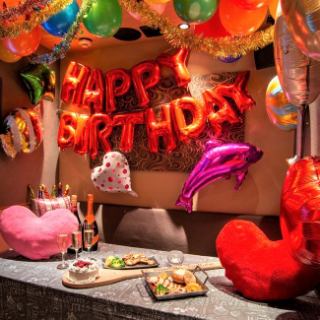 Instagram! Birthday decoration room ♪ Girls' party, birthday, welcome and farewell party and anniversary! We will guide up to 2 to 20 people in a completely private room with a door! Make a reservation as soon as possible ♪