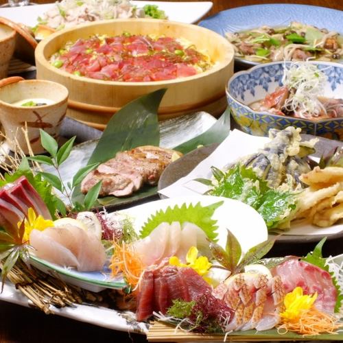 Banquet course available for 4 people ~ Sashimi platter of fresh fish and