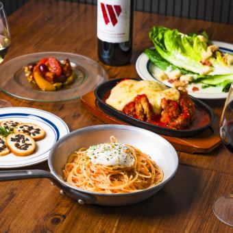 [Weekdays only!] Great value wine and cheese course [5 dishes with all-you-can-drink for 3,500 yen (tax included)]
