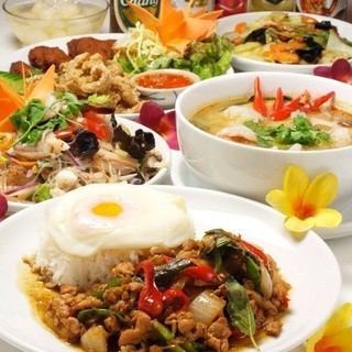 《방콕 코스》 2시간 뷔페<6품> 인기 전채, 단골 타이 요리, 선택할 수 있는 메인 요리