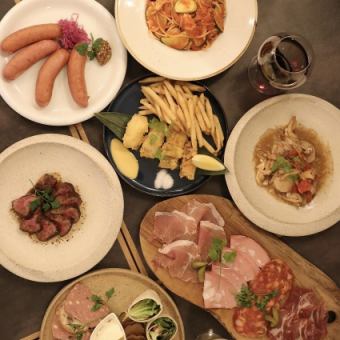 【新年会向けCASUAL PLAN】気軽に満喫!メインは鶏もも肉ロースト☆飲み放題付全8品⇒5000円