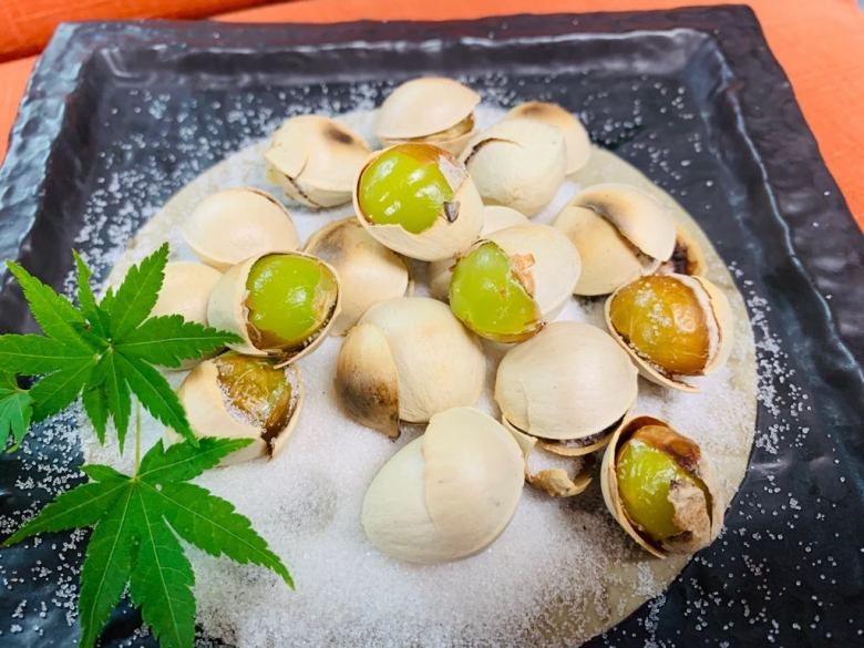 塩煎りぎんなん
