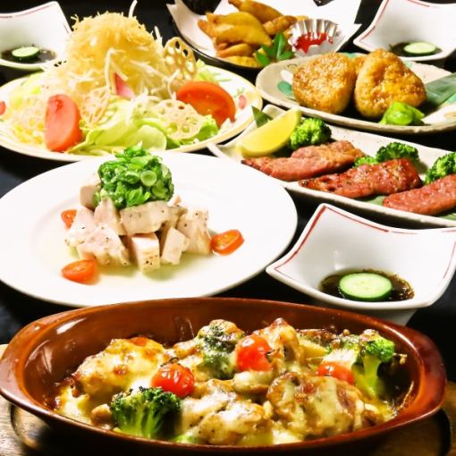 【おぼろ月コース】おすすめ料理を堪能できる♪2時間飲み放題付全7品4500円⇒4000円(7品)