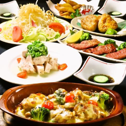 2時間飲み放題付きのコースは4000円(税込)～ご用意