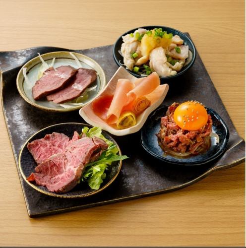 Assorted 5 kinds of carefully selected meat sashimi