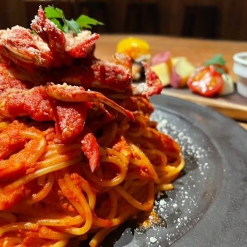 [Friday/Saturday] 5 dishes including tomato cream pasta & ajillo + 120 minutes [all you can drink] ⇒ 3900 yen