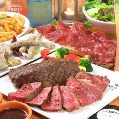 《贅沢》ドーンとボリューム◎牛肉のグリル＆トマトペンネ7品＋120分[飲放]4500円※+500円デザート付も可