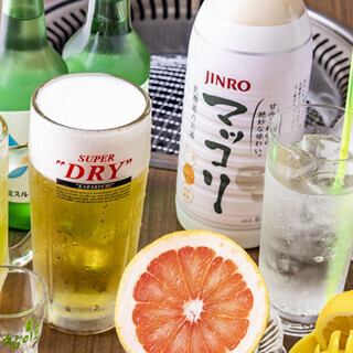 定番～韓国酒まで種類豊富
