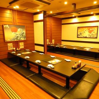 14名掘りごたつ個室席×2部屋＊連結可能最大44名まで可能