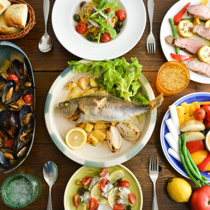 定番 当日17 00までok 1分飲み放題付きお魚 お肉のイタリアンコース5500円 税込 ルオント Luonto