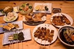 【生ビール込み!90分飲み放題付き】串7種+一品料理9種+飲み放題のお得なコース 4950円(税込)