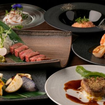 [SEEKS course] S90 premium steak + 3 kinds of seafood course 9,900 yen